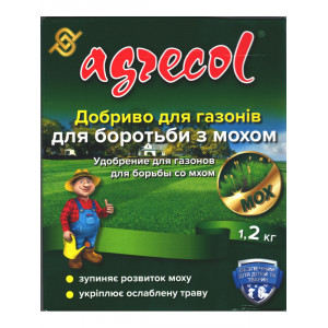 Добриво для газонів і боротьби з мохом Agrecol, 1,2 кг Добриво для газонів і боротьби з мохом Agrecol, 1,2 кг